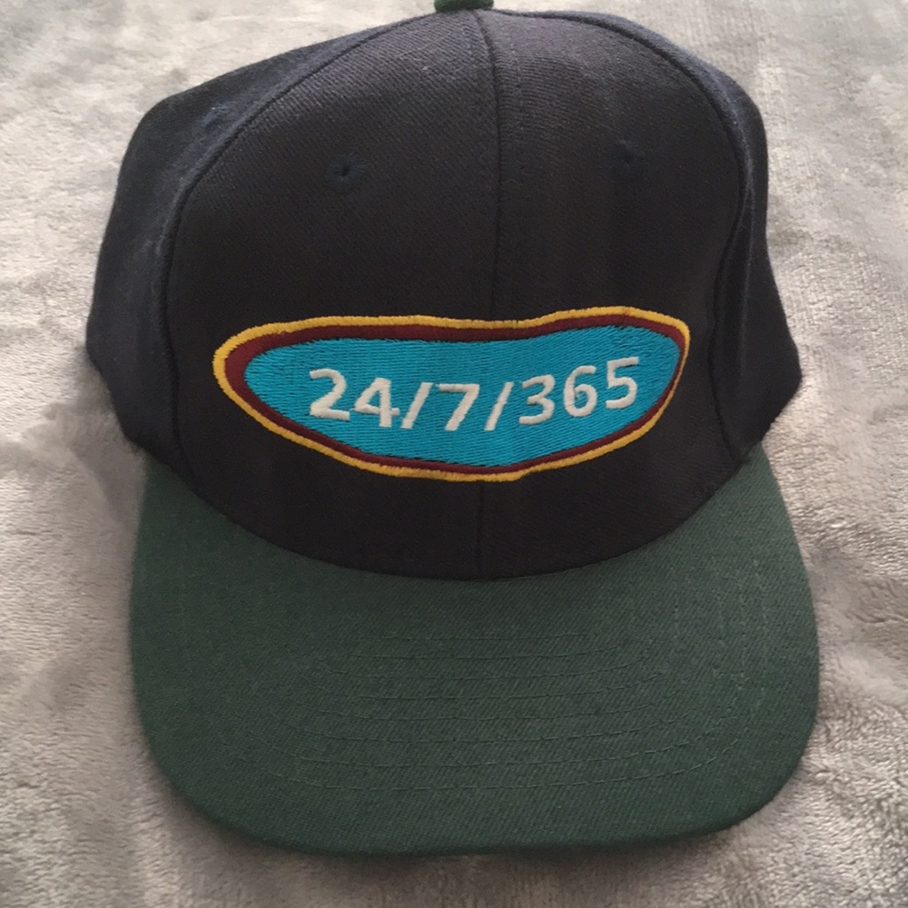 24/7/365 Black and Green Cap
